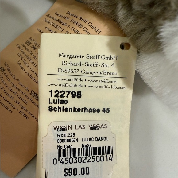 VINTAGE RARE STEIFF "Lulac" Beige Bunny Rabbit Plush Stuffed Animal Toy - Picture 4 of 7